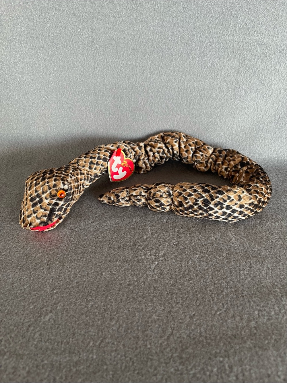 Ty Beanie Babies 'Slither' Plush Snake - Brown & Black Pattern